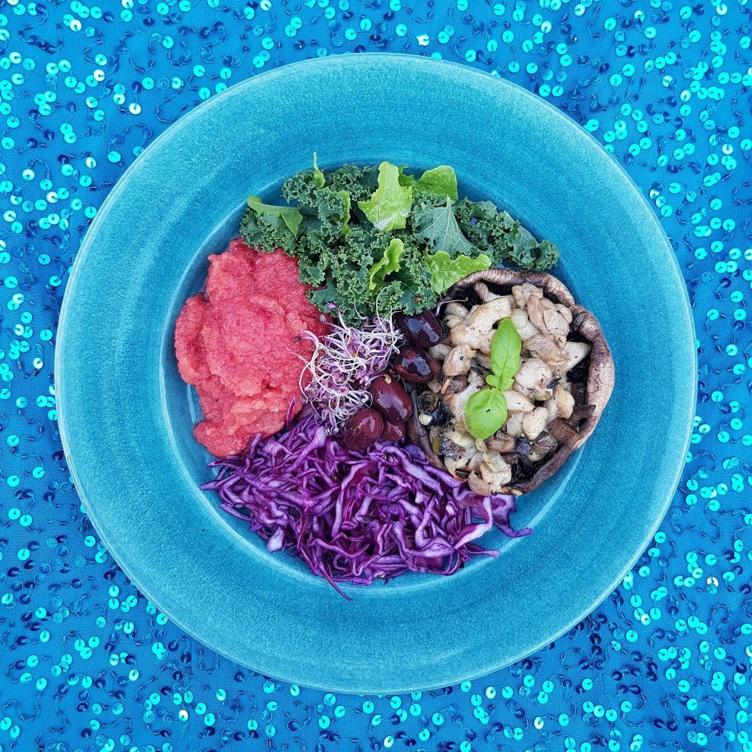 Blomkålsmos med portabello svamp