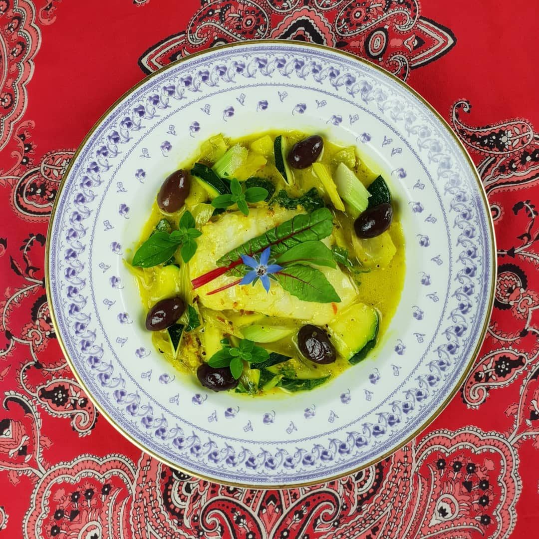 Fisk med ingefära och gurkmeja